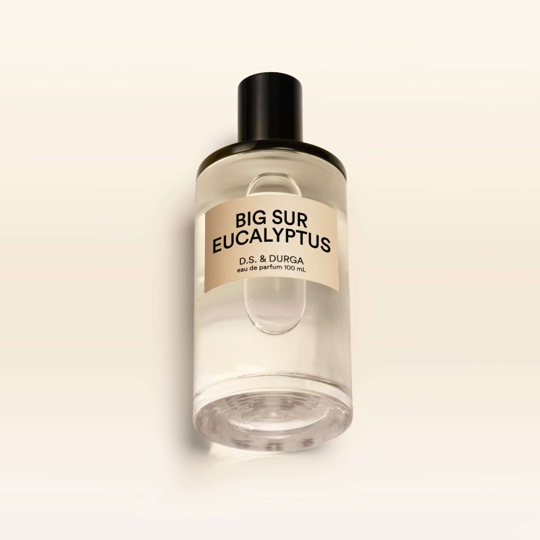 A 100 mL bottle of Big Sur Eucalyptus perfume.