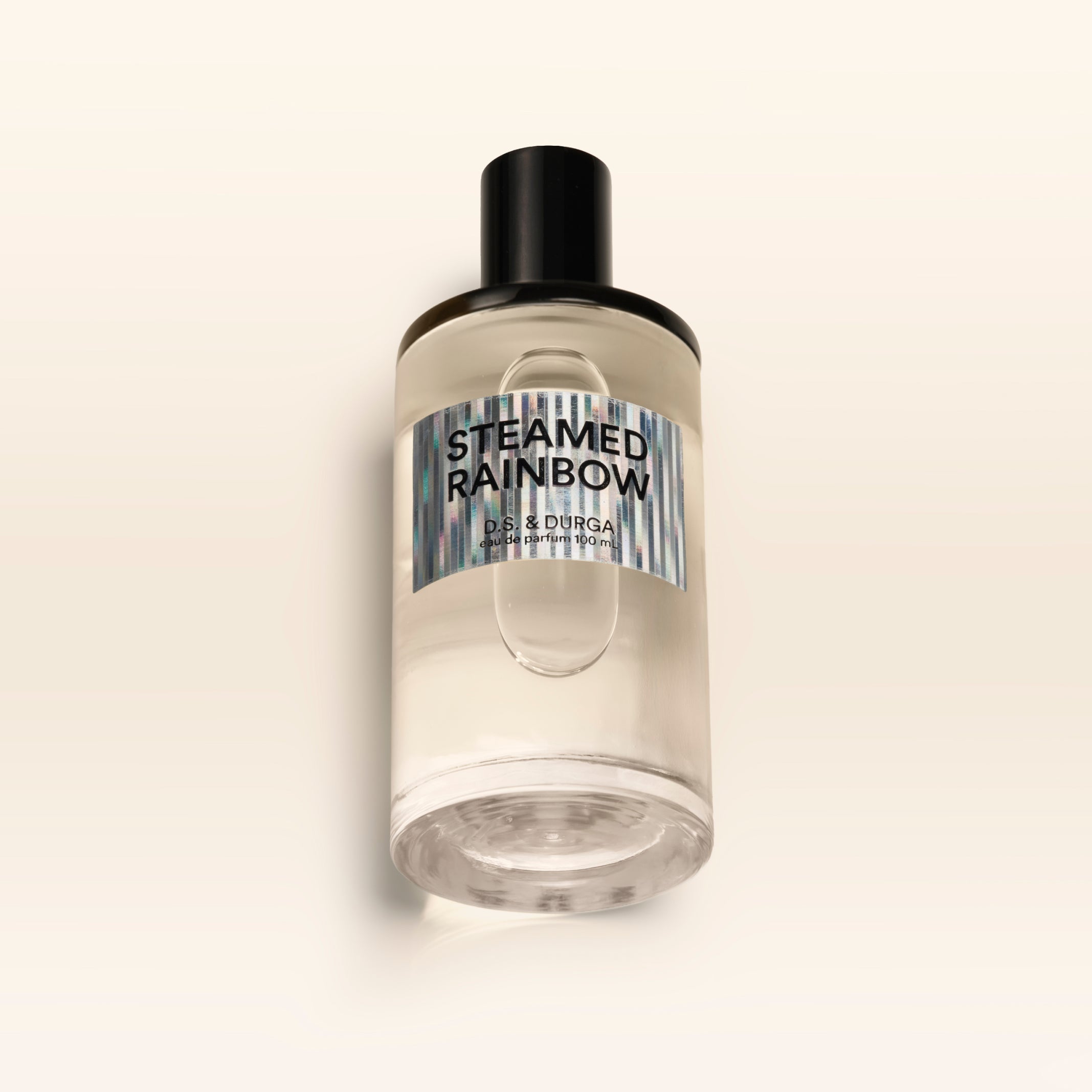 A 100 mL bottle of Steamed Rainbow perfume